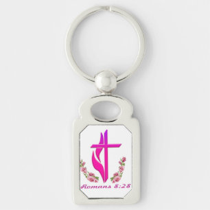 Romans 8:28 Christian merchandise Keychain
