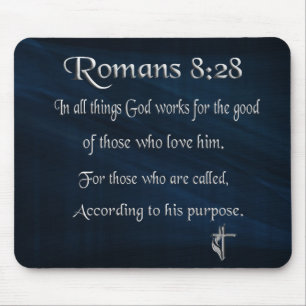 Romans 8:28 Christian Mouse Pad