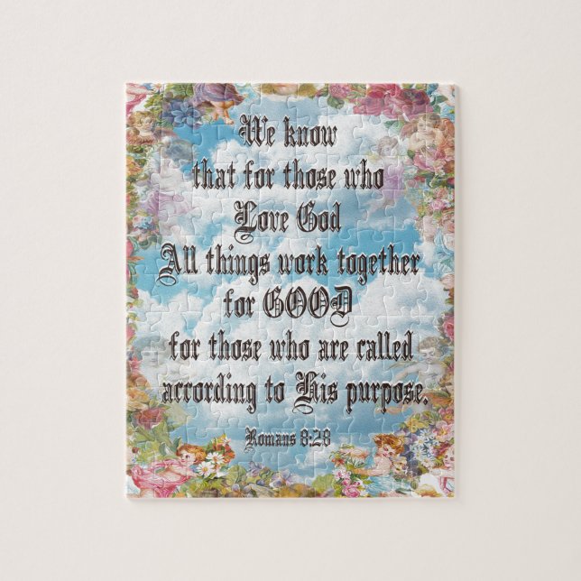 Romans 8:28 jigsaw puzzle (Vertical)