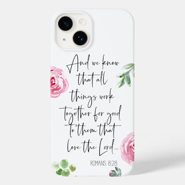 Romans 8:28 KJV iPhone14 coque (Verso)