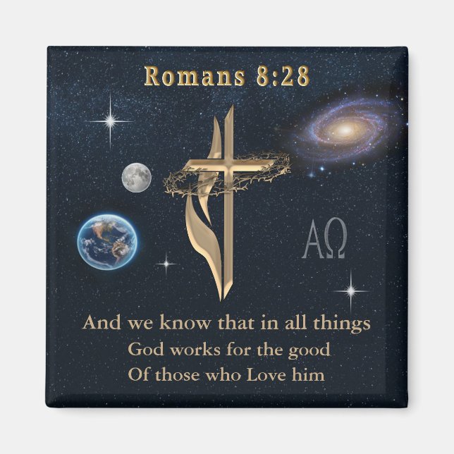 Romans 8:28    magnet (Front)