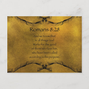 Romans 8:28 postcard