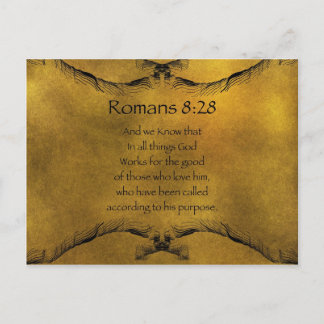 Romans 8:28 postcard