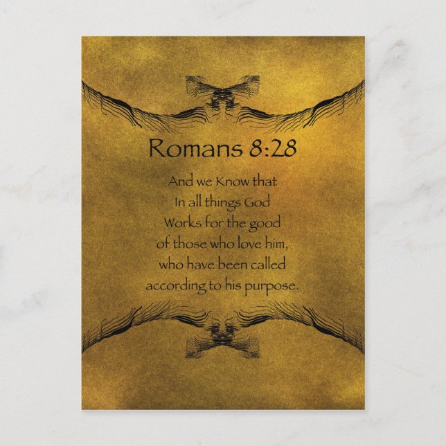 Romans 8:28 postcard (Front)