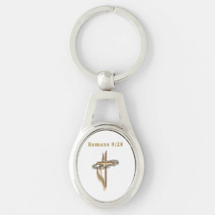 Romans 8:28 products keychain