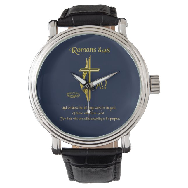 Romans 8:28 Scripture watches (Front)