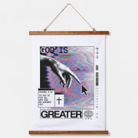 Romans 8:31 Cyberpunk Hand Of God Glitch Art