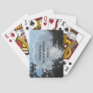 Romans 8:31 If God be for us... Playing Cards