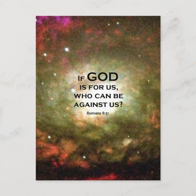 Romans 8:31 postcard (Front)