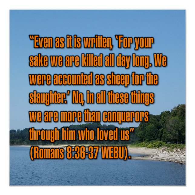 Romans 8:36-37 WEBU Poster (Front)