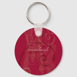 Romans 8:37 keychain