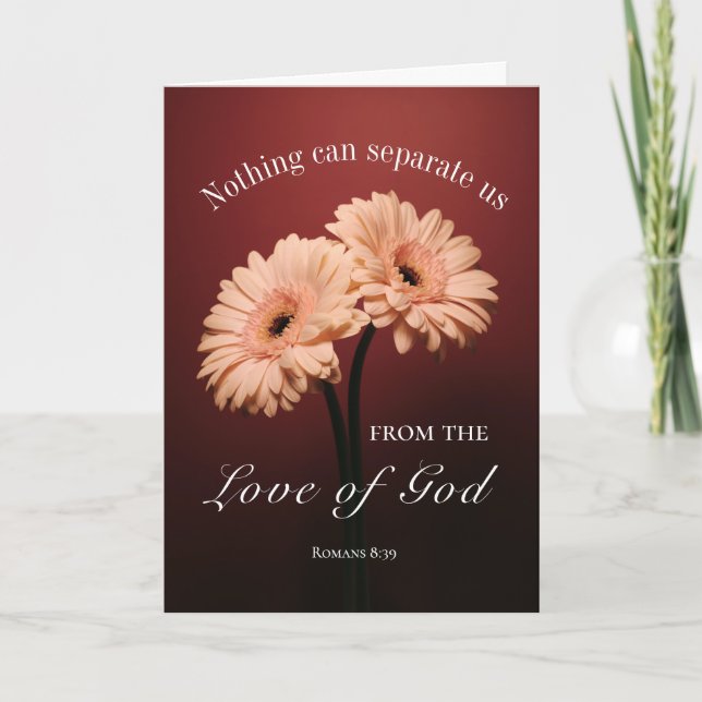 Romans 8 38-39 Love of God Bible Verse Christian Card (Front)
