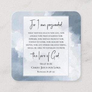 Romans 8:38-39 Love of God Bible Verse Christian Square Business Card