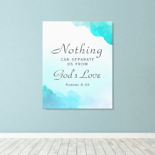 Romans 8:39 God's Love Bible Verse Christian Canvas Print