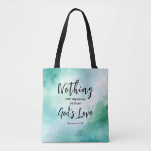 Romans 8:39 God's Love Bible Verse Christian  Tote Bag