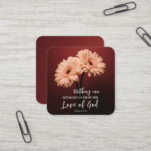 Romans 8 39 Love of God Christian Bible Verse Square Business Card
