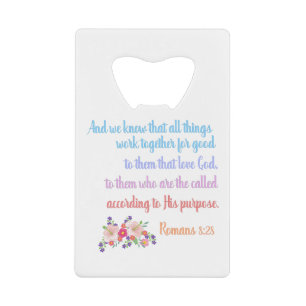 Romans 8 Bible Verse Design Credit Card Bottle Opener