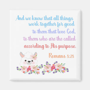 Romans 8 Bible Verse Design Magnet