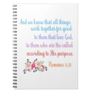 Romans 8 Bible Verse Design Notebook