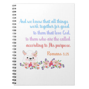 Romans 8 Bible Verse Design Notebook
