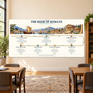 Romans Bible Study Chart, Classroom 96 x 48 in Banner