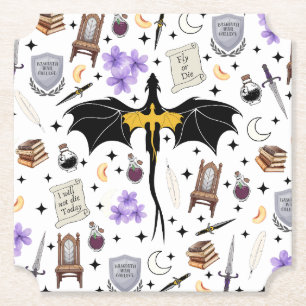 Romantasy Book Reader Gifts Fourth Wing Coaster