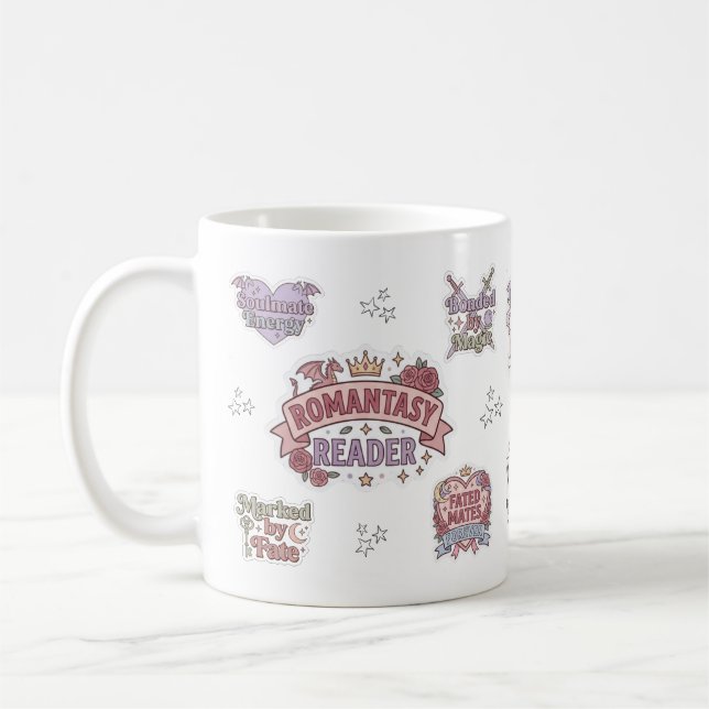 Romantasy Reader Bookish Coffee Mug (Left)