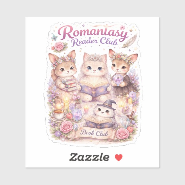 Romantasy Reader Club Custom-Cut Vinyl Sticker (Sheet)
