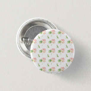 Romantic Сute lotus flowers 1 Inch Round Button