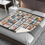Romantic 20 Photo Collage You are the One Black Sherpa Blanket<br><div class="desc">Romantic photo blanket for your partner - perfect for a wedding anniversary gift, engagement, proposal prop etc. The design features oversized print which reads "You are the one", displayed as an overlay on your pictures. The photo template is set up for you to add 20 of your favourite photos, all...</div>