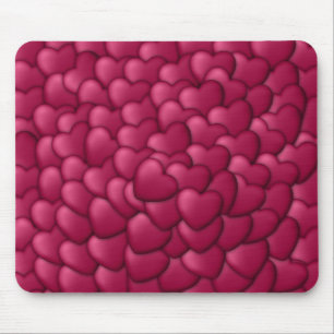 Romantic 3D Red Hearts Pattern-32322 Mouse Pad
