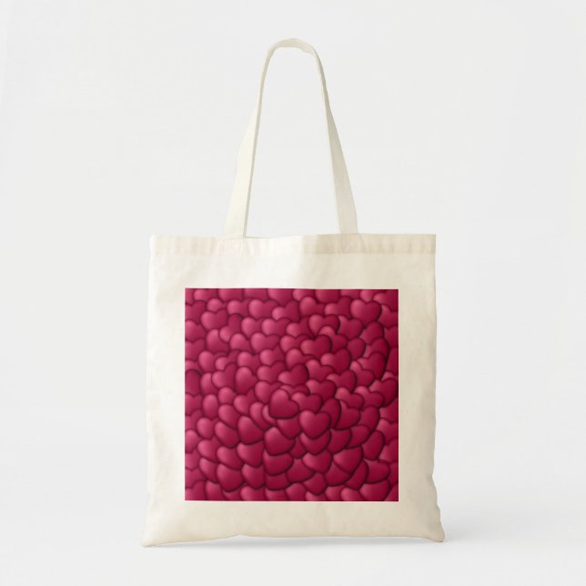 Romantic 3D Red Hearts Pattern-32322 Tote Bag (Front)