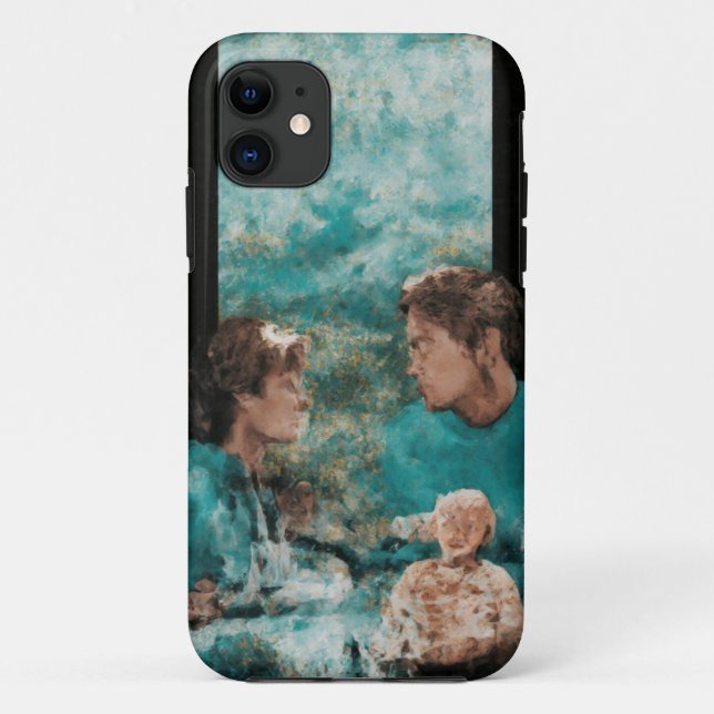 Romantic Abstract Couple Mobile Case (Back)