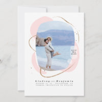 Romantic Abstract Modern Save The Date Photo