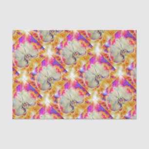 Romantic abstract orchid watercolor painting tissue paper