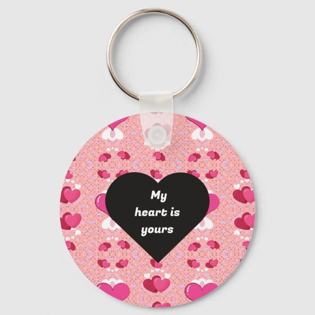 Romantic Aesthetic Love Design Keychain (Front)