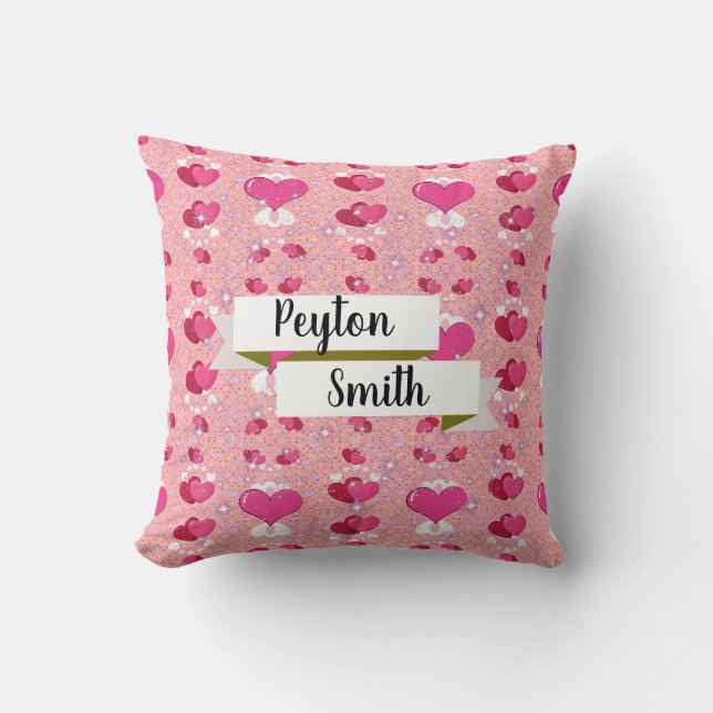 Romantic Aesthetic Love Design Throw Pillow (Front)