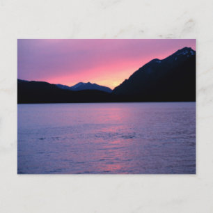 Romantic Alaskan Sunset Postcard