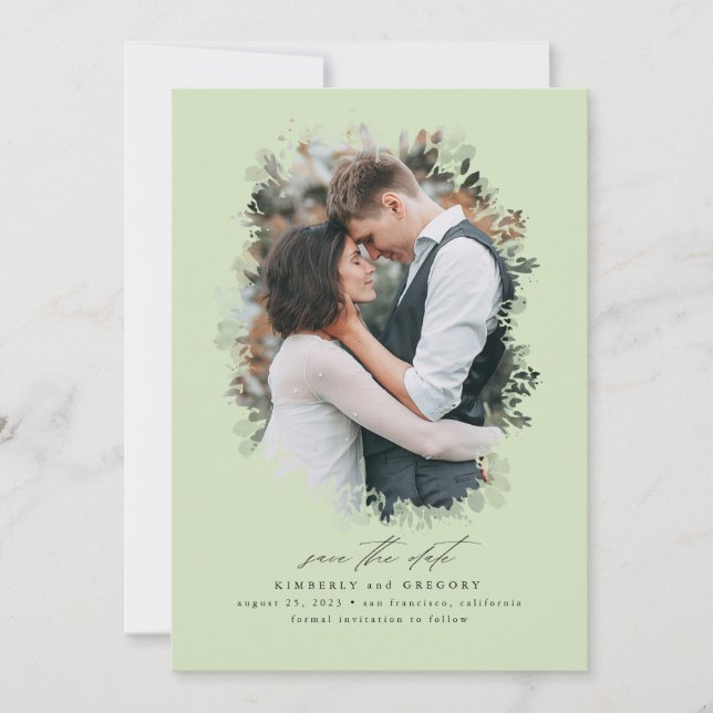 Romantic and Dreamy Save the Date Photo (Front)