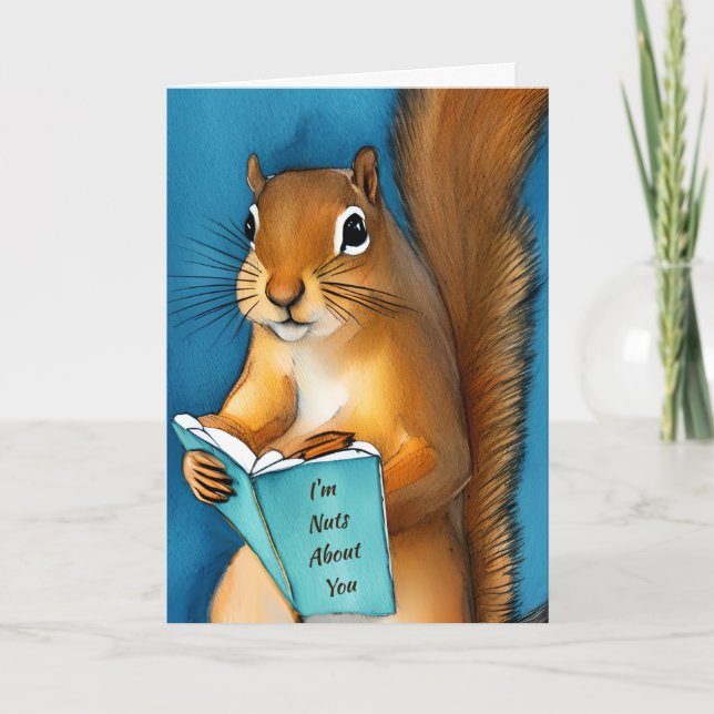 Romantic and Flirty Squirrel Card (Front)