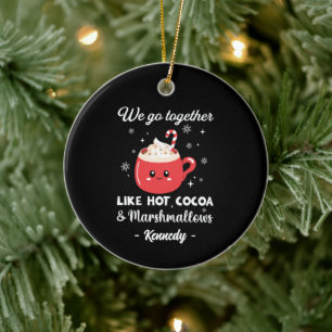 Romantic and Funny Christmas Ceramic Ornament