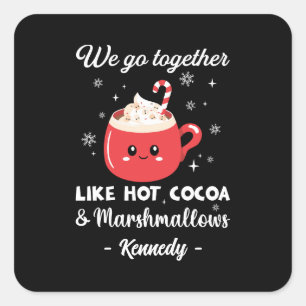Romantic and Funny Christmas Square Sticker