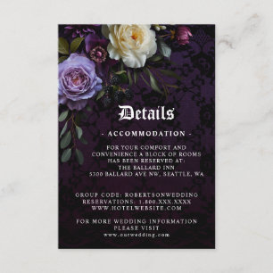 Romantic and Moody Purple Bouquet Enclosure Card