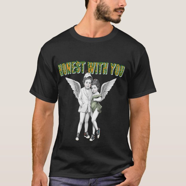 Romantic Angel Couple Designs T-Shirt (Devant)