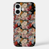 ROMANTIC ANGEL GATHERING PINK ROSES AND FLOWERS
