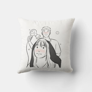 Romantic Anime Couple Coussin - Cute Love Cadeau