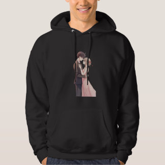 Romantic Anime Couple Embrace T-Shirt Hoodie