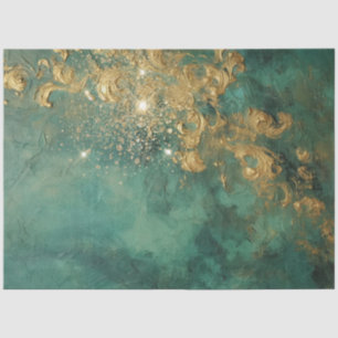 Romantic Antique Emerald and Gold Design Series 10 Tissue Paper