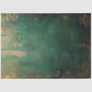 Romantic Antique Emerald and Gold Design Series 19 Tissue Paper