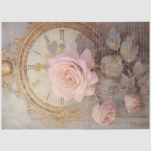Romantic Antique Pink and Gold Design Series 18 Tissue Paper